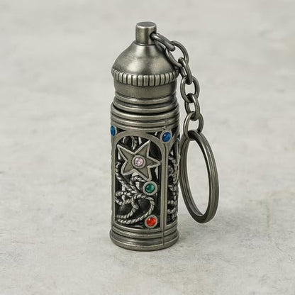 Anointing Oil Bottle Keychain - color: Pewter