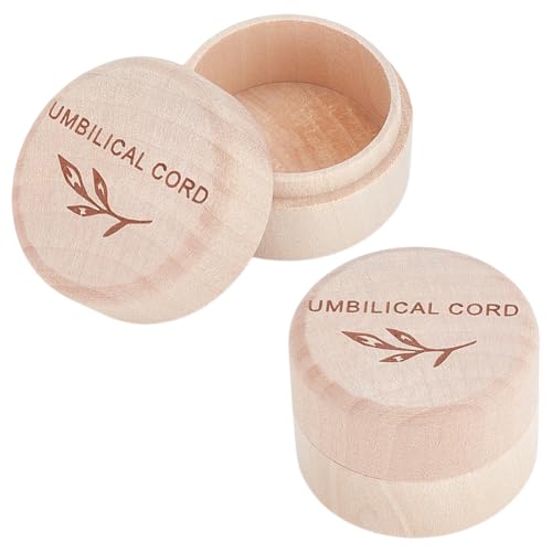 UNICRAFTALE 2 Pcs Umbilical Cord Keepsake Box Umbilical Cord Memorial Box - size: 4.95x3.7x4cm