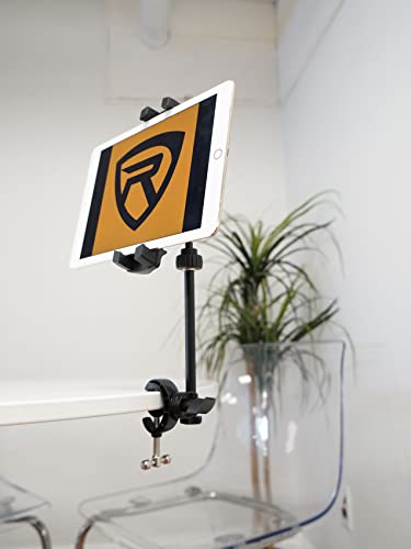 Rockville RVMIC4 v2 Round-Base Mic Stand Bundle with iStand 44 Tablet Mount
