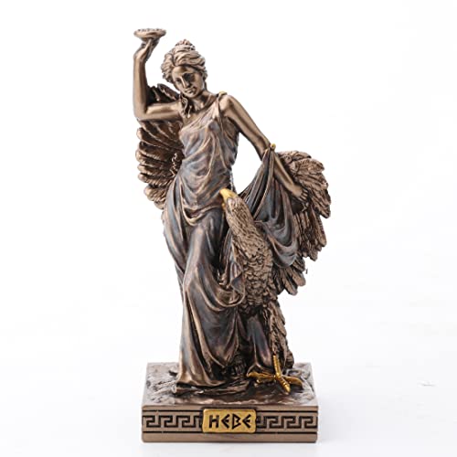 Veronese Design Hebe The Greek Goddess of Youth Resin Figurine Handpainted Bronze Finish - color: Bronze, size: Hebe