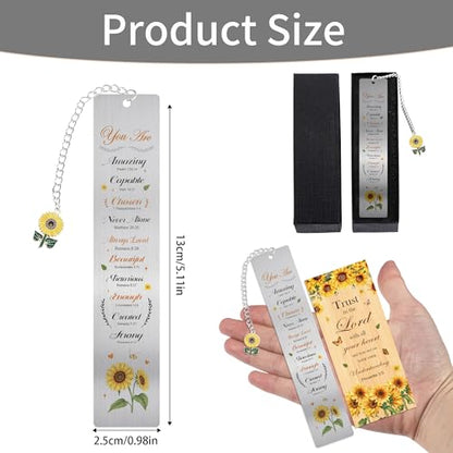 Christian Sunflower Bookmark and Pen Gifts, Scripture Book Mark - style: Christian, Sunflower