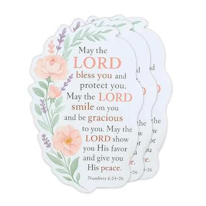 3Pcs May The Lord Bless You and Protect You Sticker Numbers 6:24-26 - color: May the Lord Bless You and Protect You