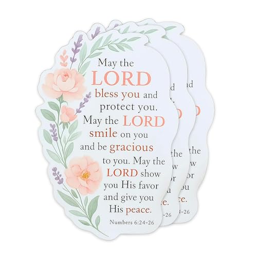 3Pcs May The Lord Bless You and Protect You Sticker Numbers 6:24-26 - color: May the Lord Bless You and Protect You