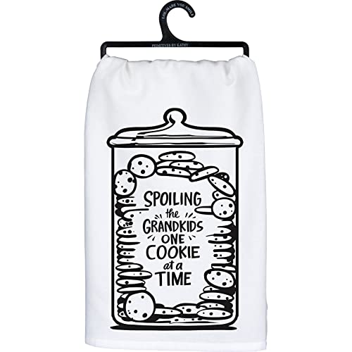 Primitives by Kathy Boho Cotton Kitchen Towel Set with Funny Sayings - Ideal Housewarming Gift, Fall Kitchen Decor and Home Kitchen, 28" x 28" - style: One Cookie