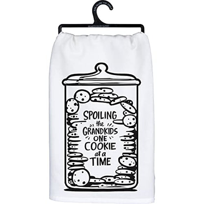 Primitives by Kathy Boho Cotton Kitchen Towel Set with Funny Sayings - Ideal Housewarming Gift, Fall Kitchen Decor and Home Kitchen, 28" x 28" - style: One Cookie