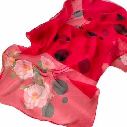 Pokeedioty Scarfs for Women Lightweight Fashion Scarves Elegant Floral Pattern Sheer Scarfs Sunscreen Shawls Wraps - color: P 053