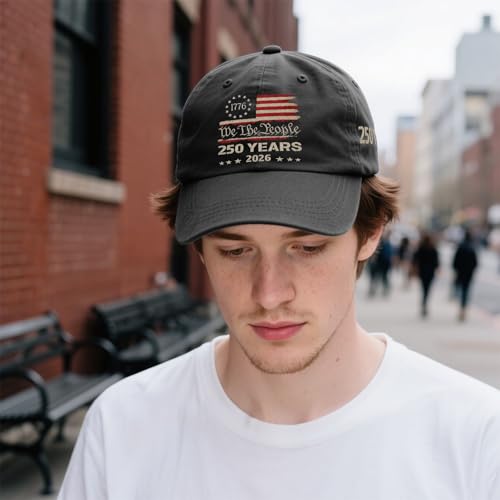 250th Anniversary 250 Years Freedoms Baseball Hat Running Embroidered Cap for - color: Allblack14
