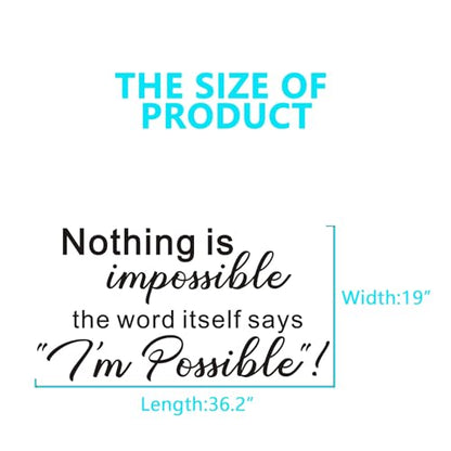 AnFigure Motivational Office Wall Decals: Vinyl Inspiration Quotes Removable Vinyl Wall Stickers for Entrepreneurs and Fitness Enthusiasts in Workspace and Gym Decor X-Large - size: X-Large