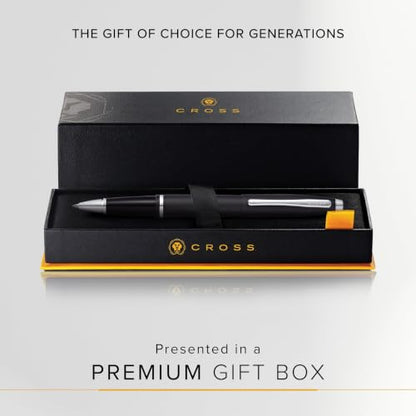Cross Calais Rollerball Pen, Matte Black, Medium Point, Black Ink - color: Matte Black