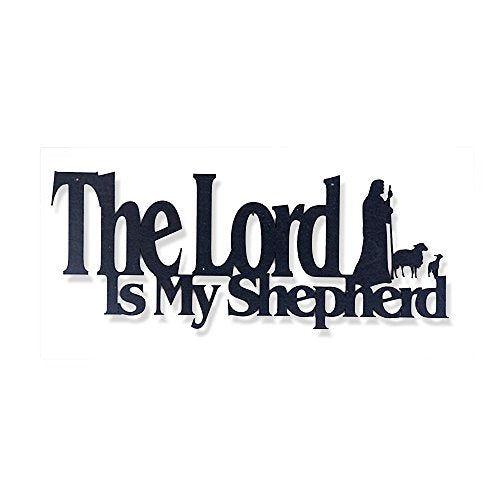 Inspirational Word Art, Christian Faith Biblical Verse Wall Sign, Hand-Made Wooden Decoration Plaque for Home, Office, Church – Real Wood – Made in the USA – (The Lord is my Shepherd) - color: Lord Is Shepherd