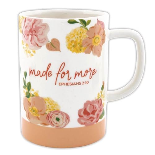 Faithworks Christian Gifts - Large Inspirational Ceramic Stoneware Mug Coffee Cup, 17-Ounces, Made For More - color: Made For More