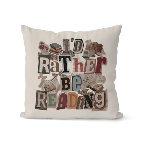 QIYUHOY Retro Patchwork Book Lover Throw Pillow Covers, 18x18 Inch - color: 001-motivational