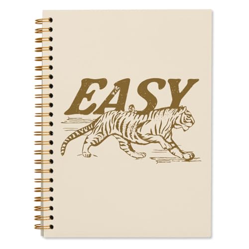Vintage Journal Notebooks, Easy Tiger Notebook Journal, Journaling Notebooks for Women Work Office School Supplies, Gifts for Women, Spiral Notebook 5.5x8.3 - color: Easy Tiger