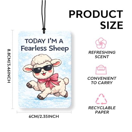 Funny Animal Car Air Freshener 4 Pack,Angry Duck,Serious Goose,Lazy Sloth,Fearless Sheep Hanging Scented Fresheners for Cars Mirror,Cute Meme Car Air Fresheners for Closet Books,Gag and Novelty Gift - color: 4 Moods