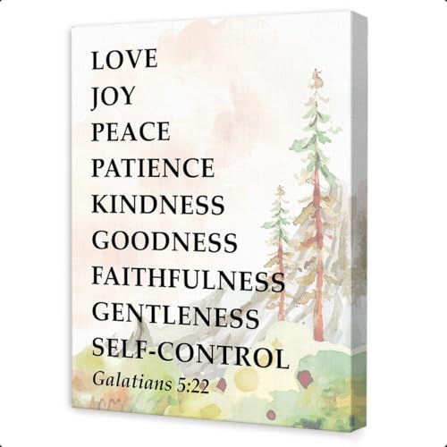 Galatians 5:22 Fruit of the Spirit Wall Art,Christian Canvas Wall Art,Bible Verse Wall Decor,Scripture Religious Wall Decor for Christian Home Office Living Room - color: Peace