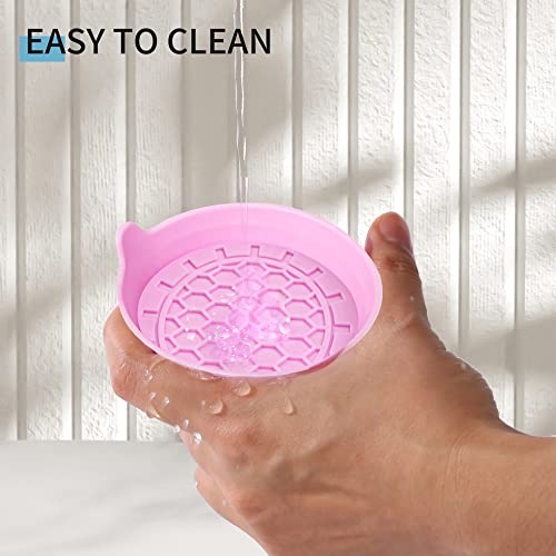 Amooca 4-Pack Spill-Proof Cup Coasters Non-Slip Car Cup Holder Inserts - color: Pink, size: 4 pack