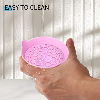 Amooca 4-Pack Spill-Proof Cup Coasters Non-Slip Car Cup Holder Inserts - color: Pink, size: 4 pack