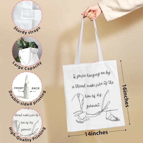 Tote Bag，Canvas Tote, Reusable Grocery Shopping Bag Aesthetic Shoulder Bag for Work, Beach, Camping 03 - color: Thiead