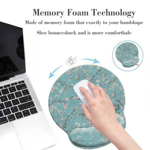 Mouse Pads for Desk, Ergonomic Mouse Pad with Wrist Rest Gaming Mousepad - color: Round-B3