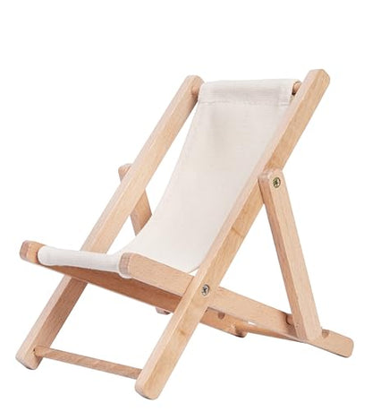 Foldable Wooden Cell Phone Stand, Phone Holder for Desk - color: Beige