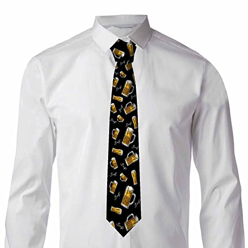 Men's Ties Novelty Tie Necktie for Men Teen Boys Multicolor Tie Party Holiday Thanksgiving Christmas - color: Beer