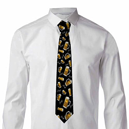 Men's Ties Novelty Tie Necktie for Men Teen Boys Multicolor Tie Party Holiday Thanksgiving Christmas - color: Beer