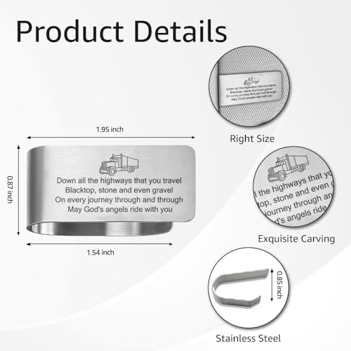 Christian Car Visor Clip, Safe Driving Visor Clip for Truck Driver - color: Silver17