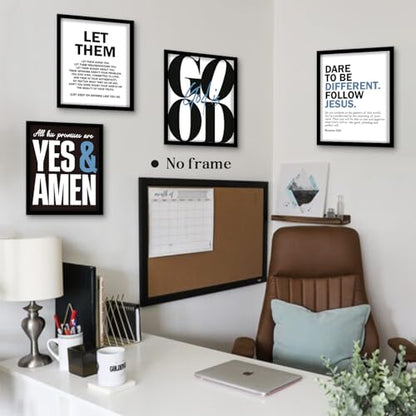 WEFKODO Bible Verse Christian Pictures Wall Decor Jesus Posters Prints - color: let them