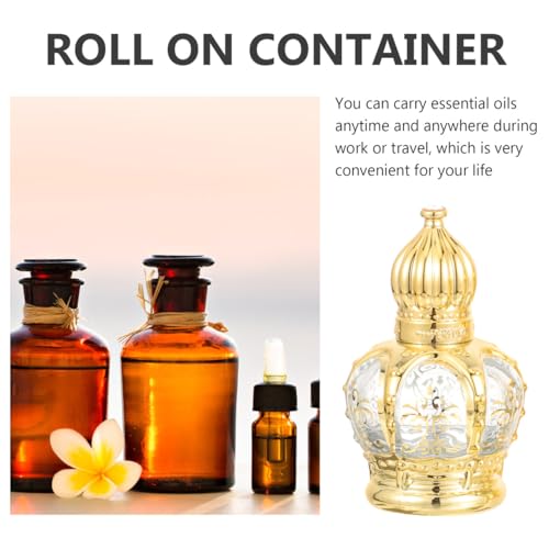 jojofuny Essential Oil Roller Bottles 2 Pack 2.63 in Refillable Glass Vials with Stainless Steel Ball Roll on Bottles for Perfume Water Blessed Oil Travel Meditation Prayer