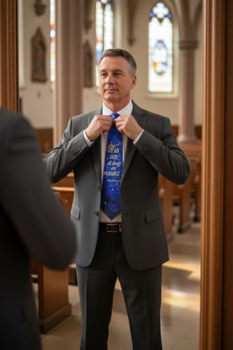 Religious Neckties for Men Christian Tie Mens Bible Verse Necktie