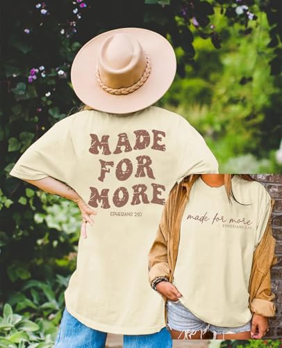 Christian Shirts for Women Oversized Faith Jesus Shirt Inspirational Tops - color: B-apricot, size: Large