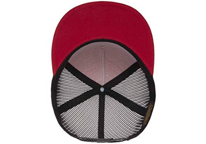 Yupoong Yp Classics Retro Trucker Cap - color: Red/Black, size: One Size, style: Classic Trucker Cap 2-tone