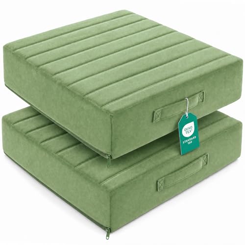 Codi Couch Cushion Replacements 2 Pack, 5 Inch High-Density Foam, 24 Inch - color: Green, size: 24 Inch (Pack of 2)