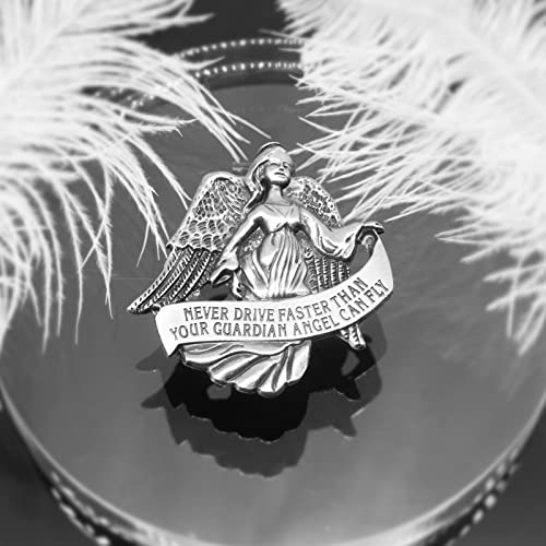 Guardian Angel Visor Clip Car Sun Visor Accessories Medal Bless Driving Safety Religious Gift for Driver, Parent, Family, Friend (1 Pcs)