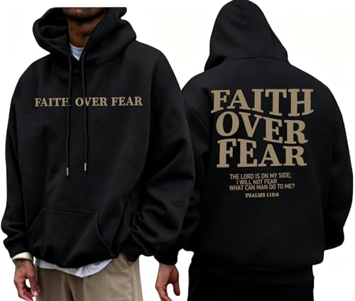 Christian Hoodies for Men Religious Faith Jesus Hoodie - color: Black04, size: Medium