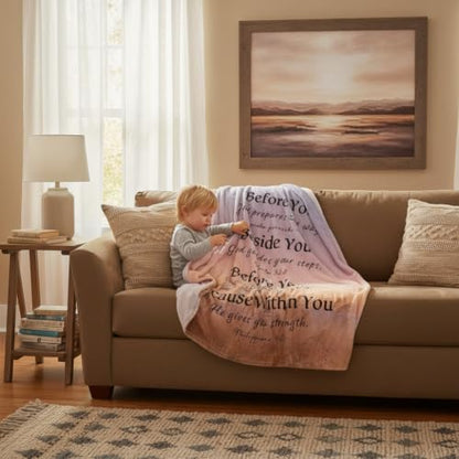 Christian Throw Blanket Bible Verses Inspirational Religious God Faith Soft Cozy 50x60 Inch Psalm Philippians Isaiah Gift for Women Men - color: Bible 1