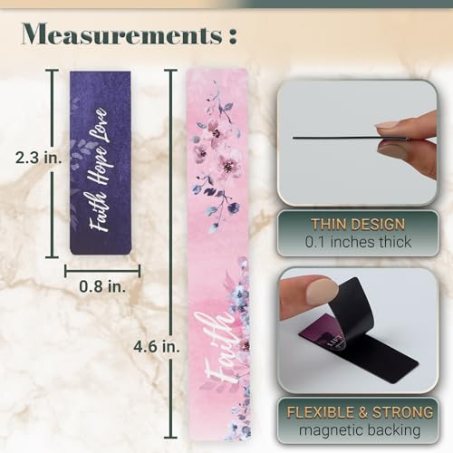 Christian Art Gifts Magnetic Scripture Bookmark Set for Women