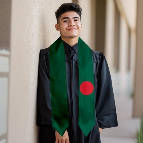 Graduation Satin Sash Scarf 72" Stole - color: Bangladesh Flag