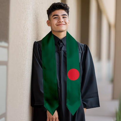 Graduation Satin Sash Scarf 72" Stole - color: Bangladesh Flag