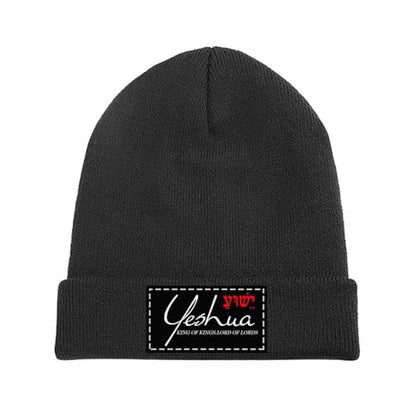 Yeshua Jesus Christian Beanie Hat Warm Winter Skull Caps Knit Slouchy Beanies for Outdoor - color: Black-03