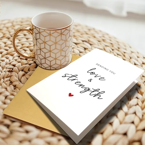 Simply Sympathy Card, Encouragement Card, Thinking of You Cards, Get Well Soon Cards, Sending You Love and Strength - color: Love and Strength