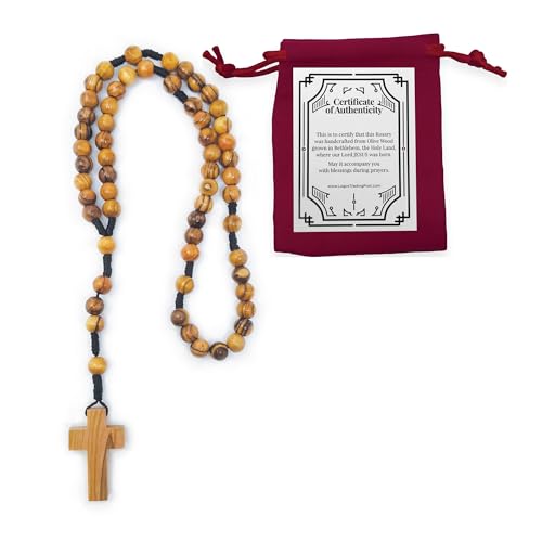 Logos Trading Post Olive Wood Catholic Rosary pouch for Men & Women - color: Pack of 1