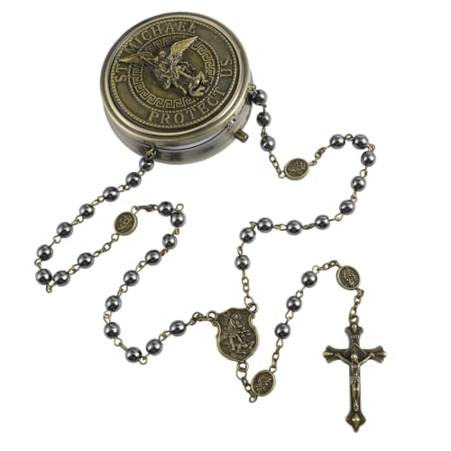 Saint Michael the Archangel Catholic Rosary Necklace - color: Saint Michael B