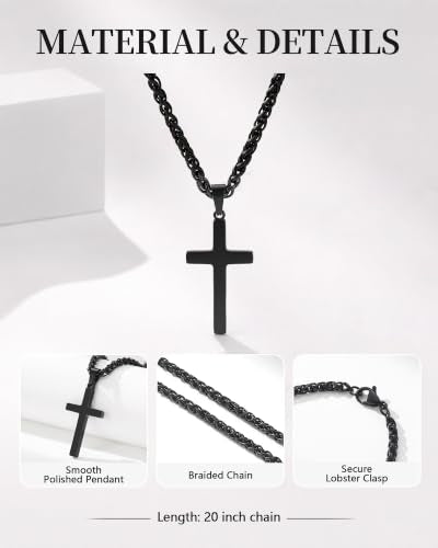 9–13 Year Old Boy Birthday Gifts Idea, Cross Necklace for Boys - style: 11th birthday