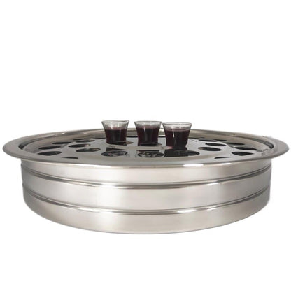 2 Pcs Communion Cup Trays for Church Service,2 Stackable Communion Serving Trays,Church Communion Trays Serving Ware Sets W/ 160pcs Disposable Cups
