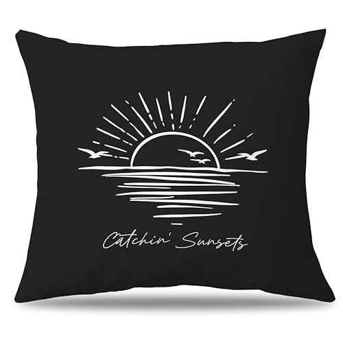 Catchin' Sunsets Throw Pillow Cover 18x18 inch - color: Beach03