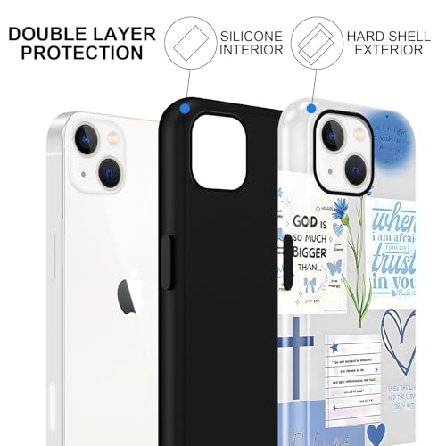 Cute Blue Jesus Christian Phone Case for iPhone 13/iPhone 14 6.1'' - color: Blue, size: iPhone 13/iPhone 14