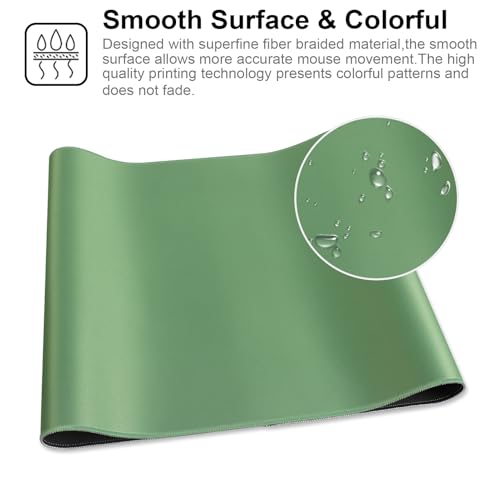 XXL Gaming Mouse Pad 35.4x15.7 Professional Large Mouse Pad & Computer Game Mouse Mat-90x40 Olivegreenus - color: Olivegreenus, size: 35.4L x 15.7W inches