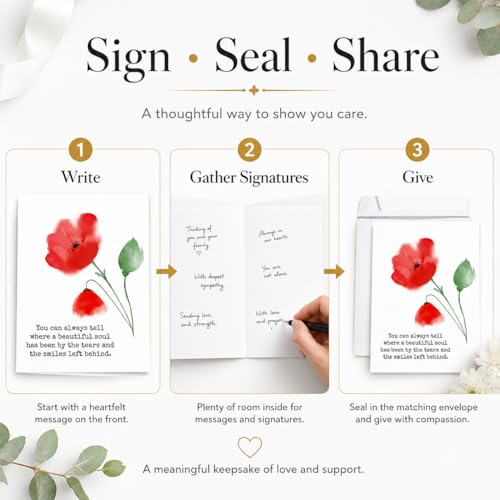 Andaz Press Jumbo Sympathy Card with Envelope, Sorry For Your Loss Card, A Beautiful Soul, Premium Condolences Card with Big Blank Space to Send to Friends, Family, 8.5" x 11", 1-Pack - color: A Beautiful Soul