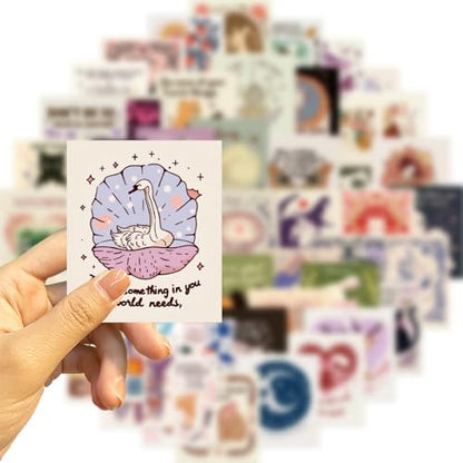50PCS Motivational Stickers, Vintage Inspirational Stickers - style: Weird